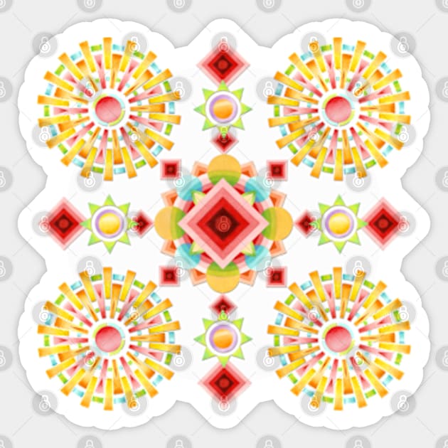 Starburst Geometric Design Sticker by PatriciaSheaArt